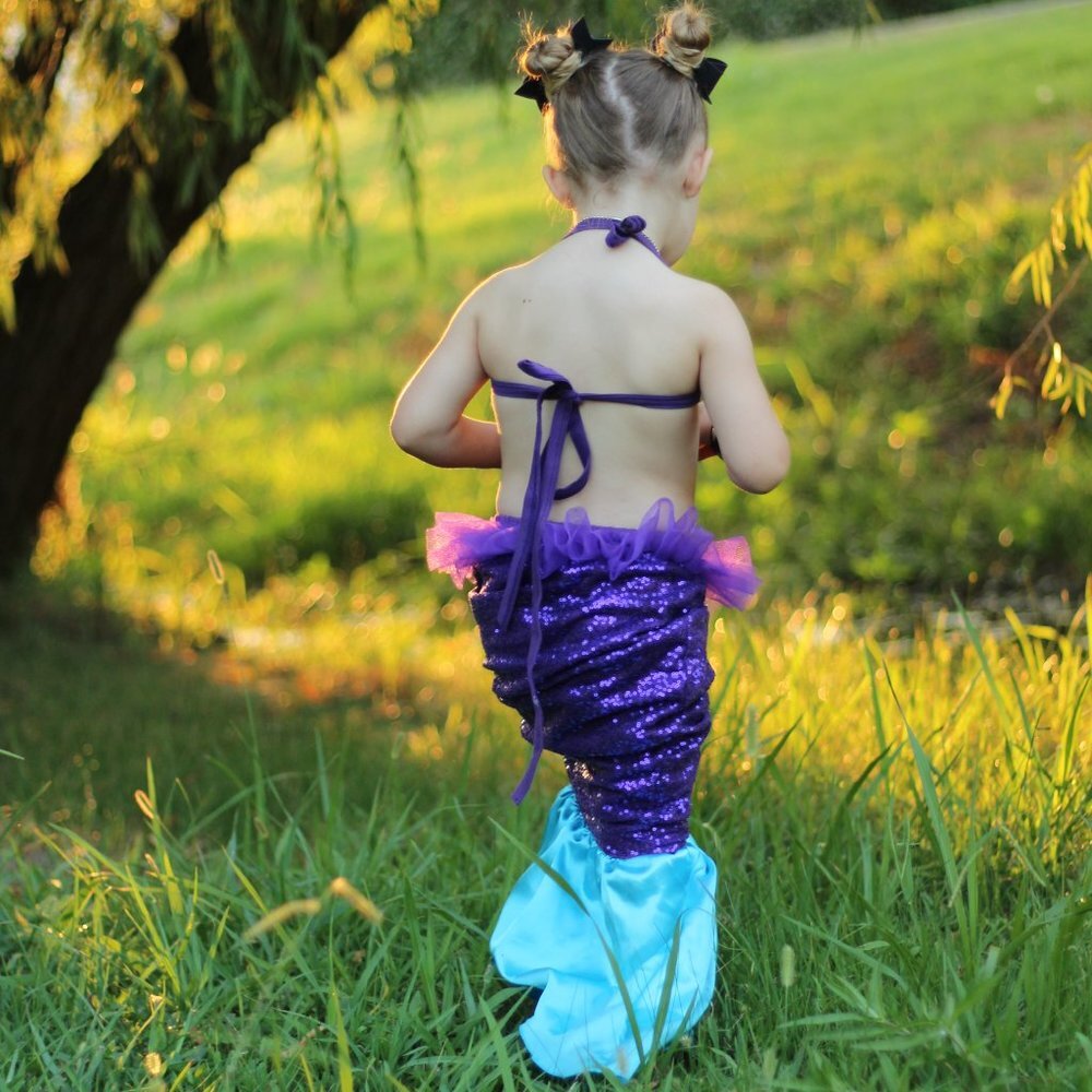 Custom Bundle Mermaid Costume For Toddler Girls - Picture 7 of 9